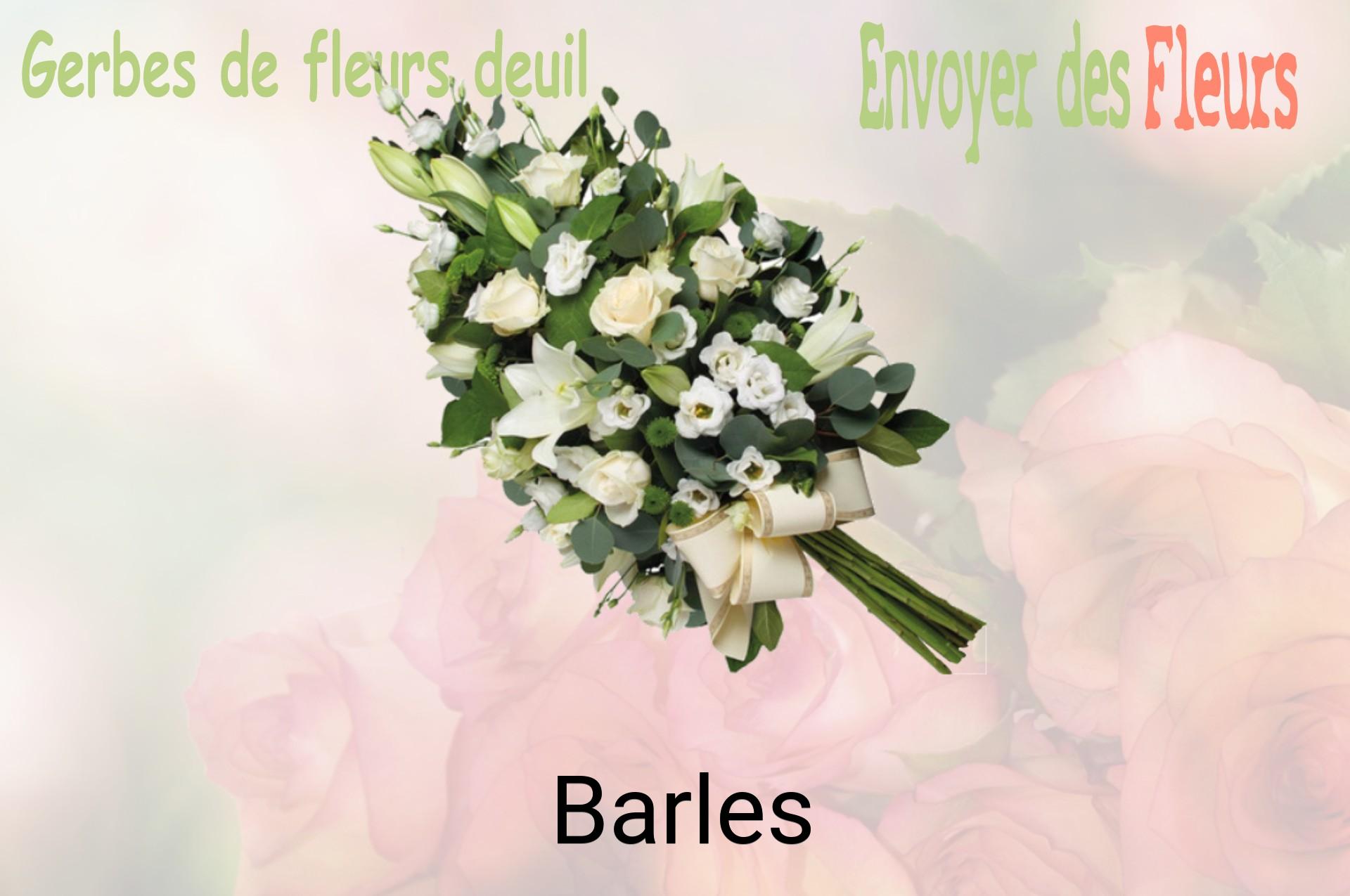 Gerbe de fleurs de deuil livrée à Barles